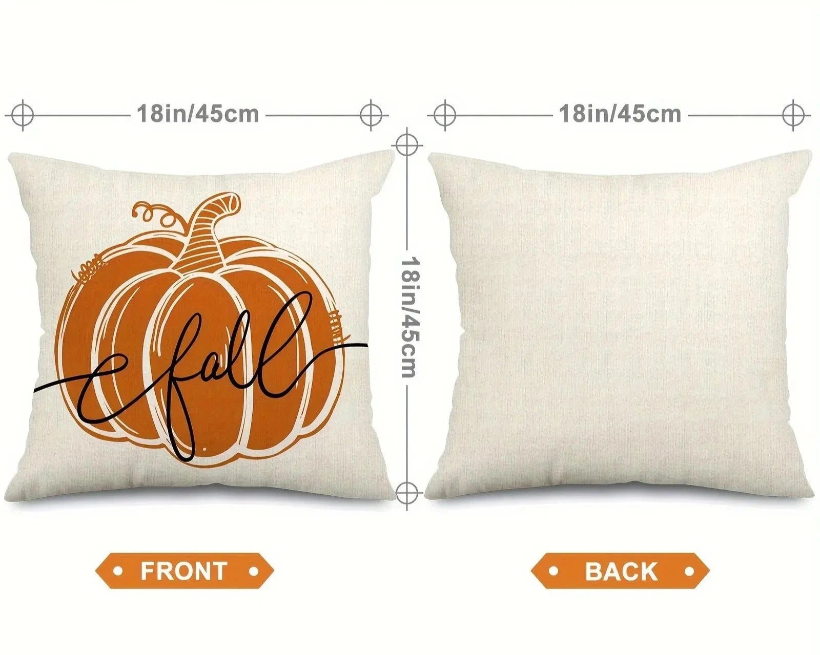 Autumn Pumpkin Design Pillow Covers - Yelopi