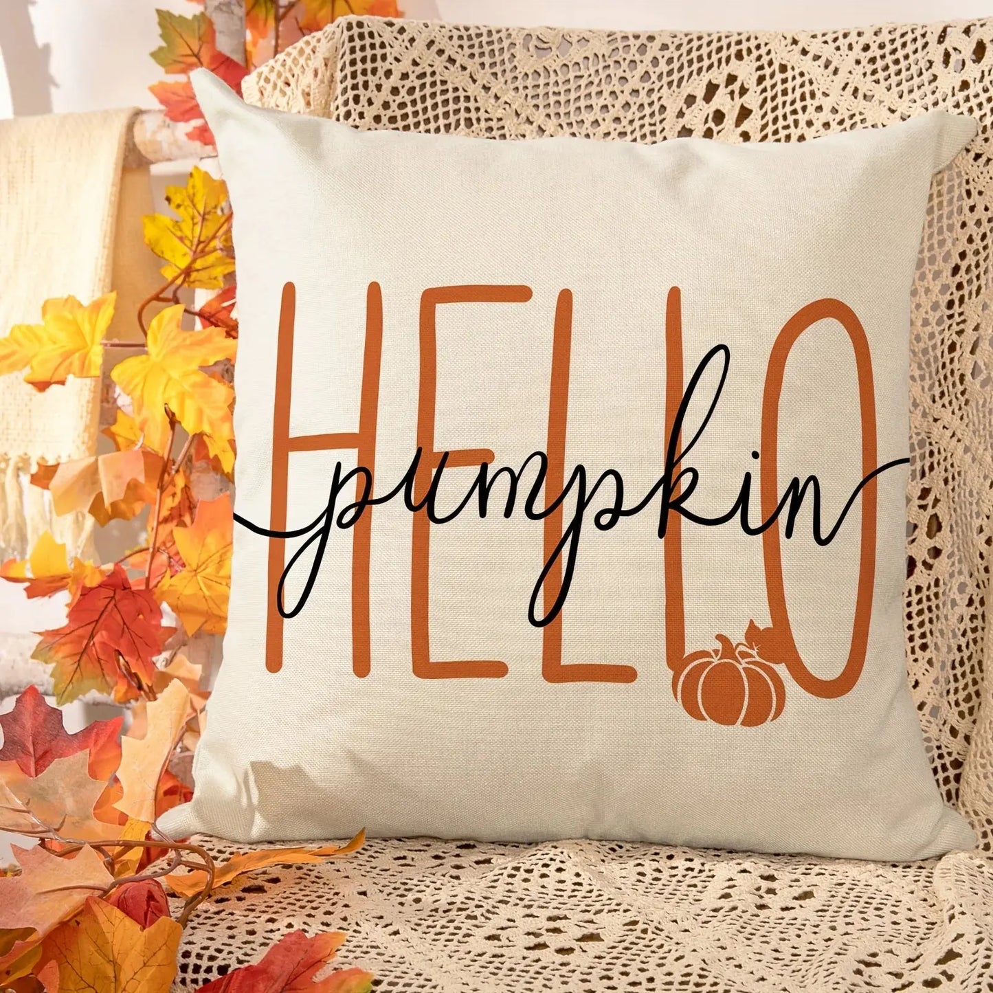 Autumn Pumpkin Design Pillow Covers - Yelopi