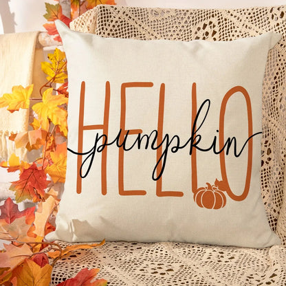 Autumn Pumpkin Design Pillow Covers - Yelopi