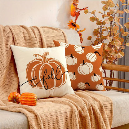 Autumn Pumpkin Design Pillow Covers - Yelopi