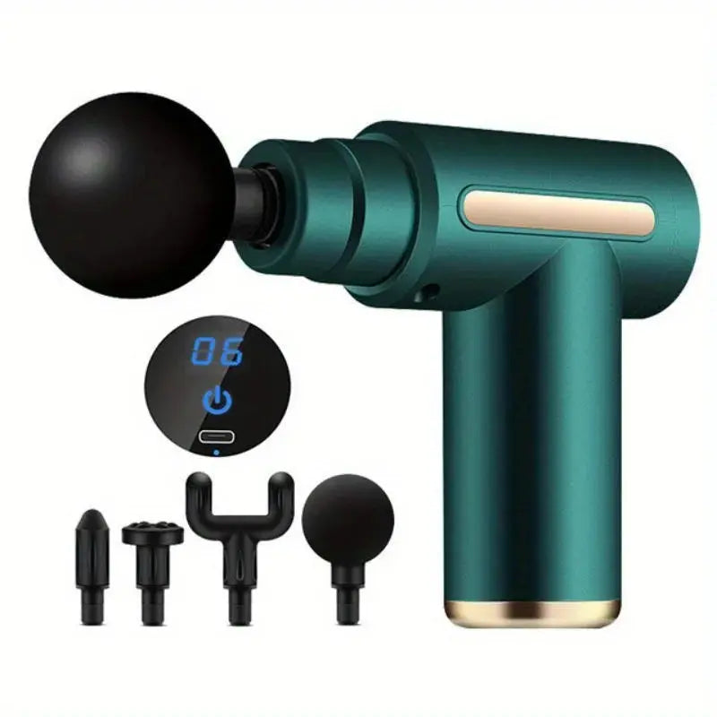 DeepRelief Massage Gun - Yelopi Green-Type-C-Charge