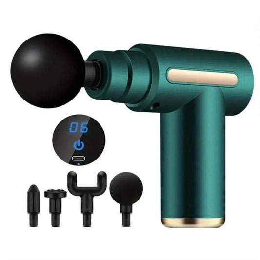 DeepRelief Massage Gun - Yelopi Green-Type-C-Charge