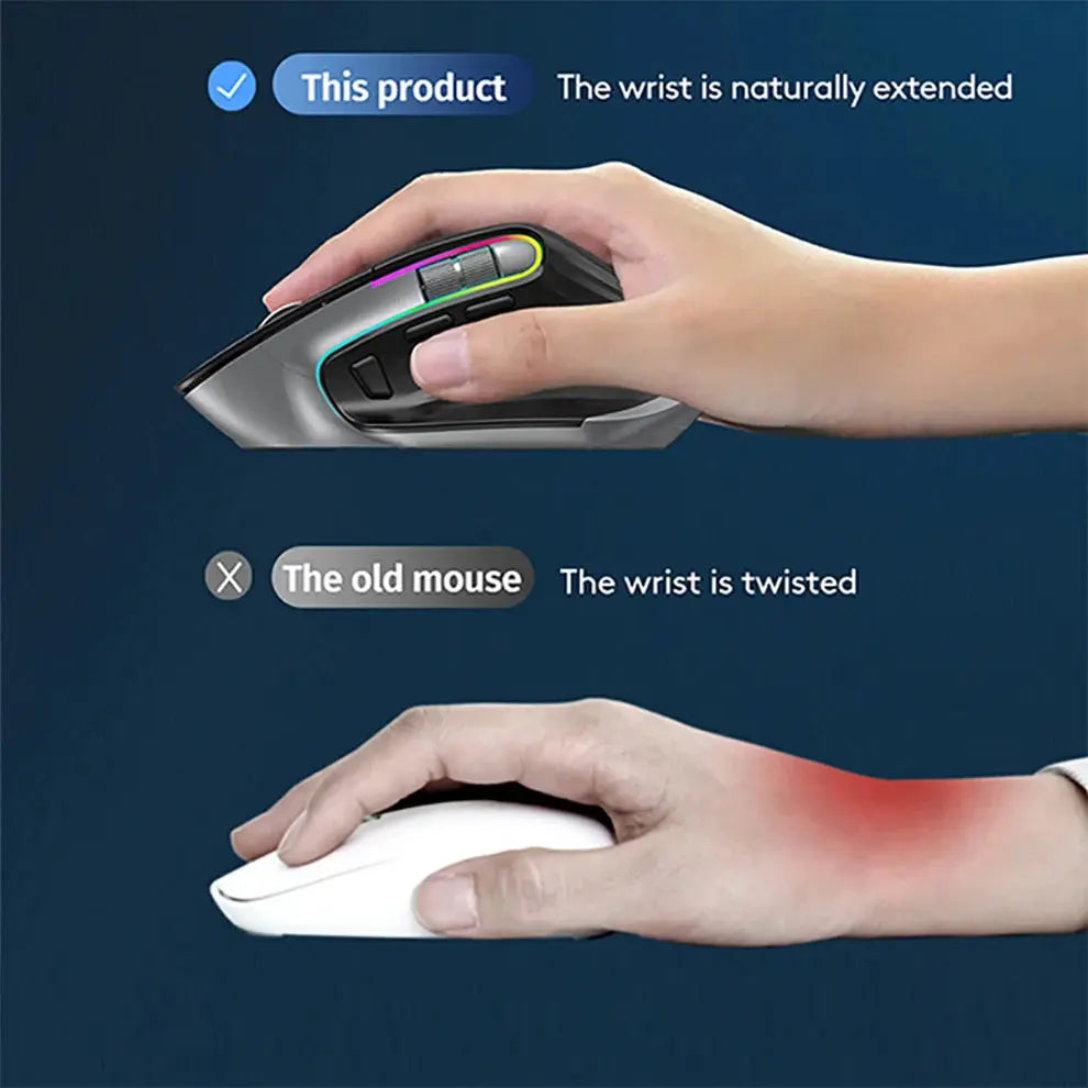 Multi-Device Ergonomic Wireless Mouse - Yelopi