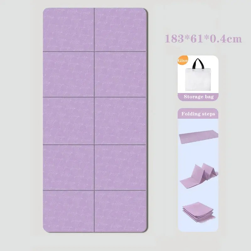 NomadicFit™ Foldable Mat - Yelopi Purple-183x61x0.4cm