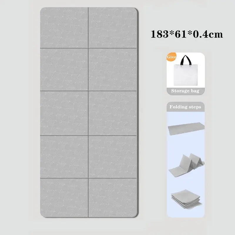 NomadicFit™ Foldable Mat - Yelopi Gray-183x61x0.4cm