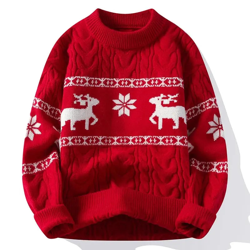 NordicFlair Cashmere Men Christmas Knit - Yelopi Red-XXL-75-80KG