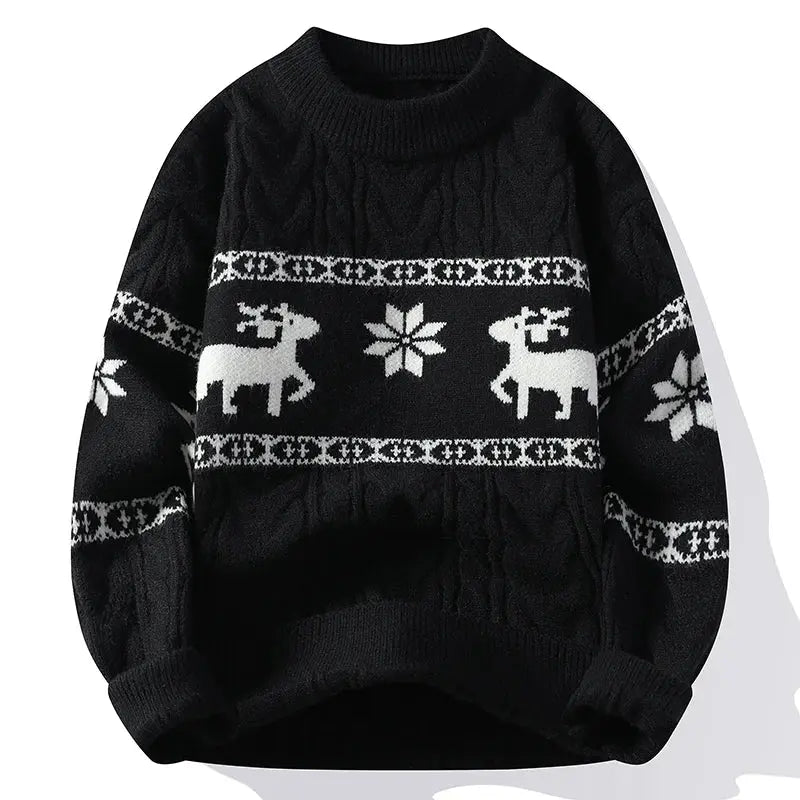 NordicFlair Cashmere Men Christmas Knit - Yelopi Dark-Black-XXL-75-80KG