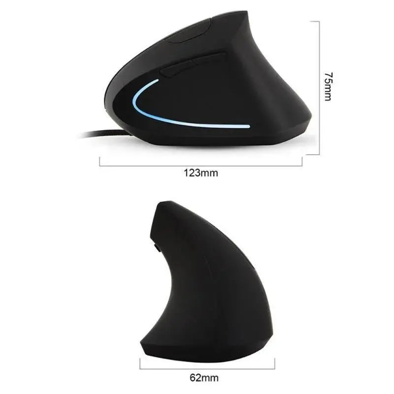 Right Hand Vertical RGB Ergonomic Mouse - Yelopi