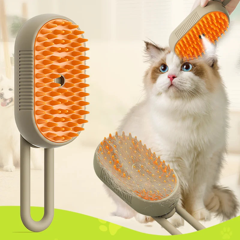 Toiletteur pour animaux 3 en 1 PawLux : brosse à jet électrique et peigne de massage magique