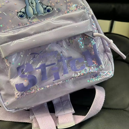 Bolsa para llevar con purpurina de Stitch