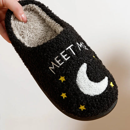 Pantuflas cálidas de luna de medianoche 