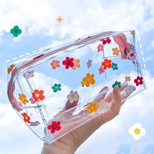 GlassyGlow Transparent Pouch