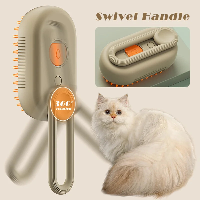 Toiletteur pour animaux 3 en 1 PawLux : brosse à jet électrique et peigne de massage magique