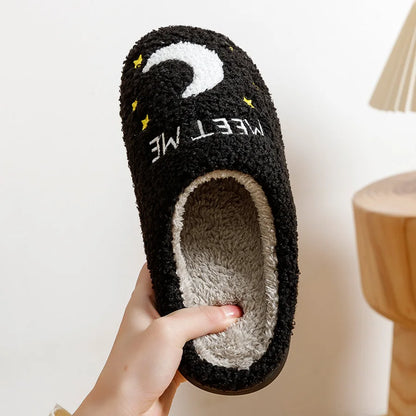 Pantuflas cálidas de luna de medianoche 