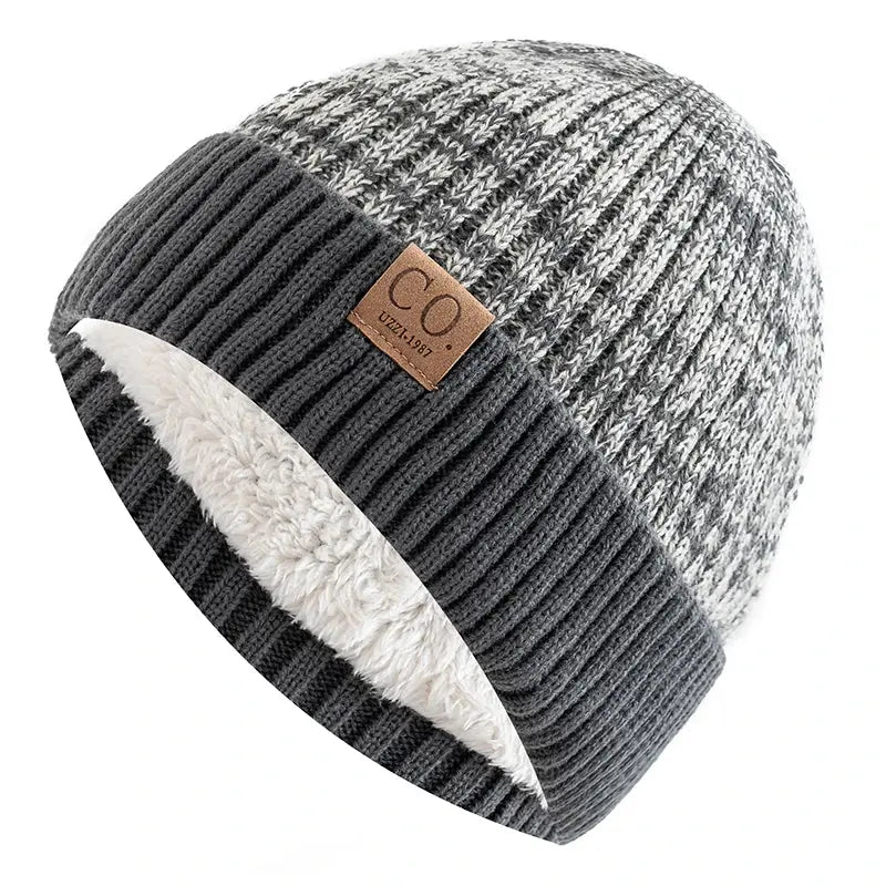 Unisex Knitted Beanie FrostHaven - Yelopi - Grey-56cm-60cm