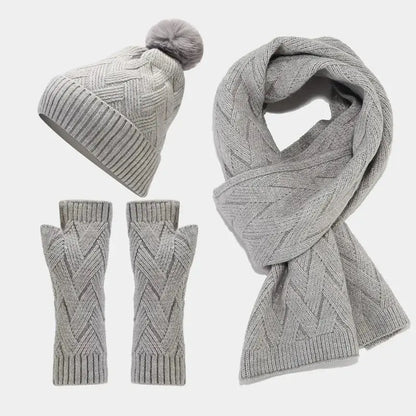 WarmNest Knitted Trio - Yelopi Gray