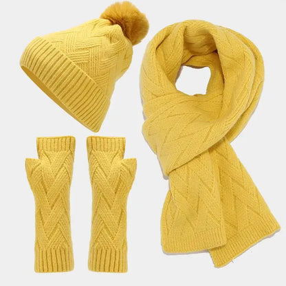 WarmNest Knitted Trio - Yelopi Yellow