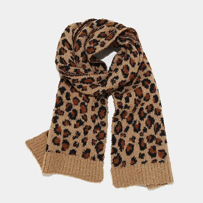 WildWarm Leopard Knitted Set - Yelopi - Scarf