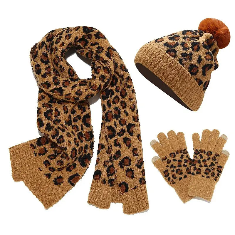 WildWarm Leopard Knitted Set - Yelopi - set